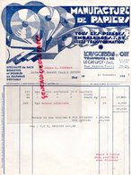 71- LE CREUSOT- FACTURE LOUIS GOUBEAU- MANUFACTURE PAPIERS-EMBALLAGE PAPETERIE IMPRIMERIE-1957 - Imprenta & Papelería