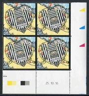 Bloc De 4 Timbres** Gommés De 2017 "073 € - St-Valentin - COEUR BALMAIN" Avec Date 25 . 10 . 16 (BOBST) - 2010-2019