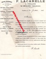 71- CIRY LE NOBLE- RARE LETTRE F. LACARELLE- A POUILLOUX- HORTICULTURE HORTICULTEUR-GRAINES -1906 - Landbouw