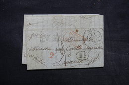 FRANCE - Marque D'entrée " Suisse Par Ferney " En Rouge Sur Lettre Pour Lourmarin En 1836 , à étudier - L 27912 - Entry Postmarks