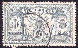 NEW HEBRIDES 1911 2d Grey SG20 FU - Usati