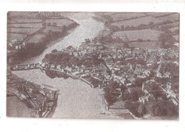 AERIAL VIEW CARDIGAN & RIVER TEIFI FROM AN AEROPLANE FOR PHOTOCHROM Co. CARDIGANSHIRE - Cardiganshire