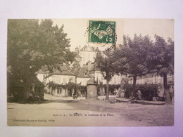 GP 2019 - 822  SAINT-SOZY  (Lot)  :  Le Château Et La Place  1912   XXX - Other & Unclassified