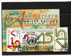 SRO202 VEREINTE NATIONEN NEW YORK 1990 Michl 602/03 Used / Gestempelt - Used Stamps