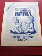 Buvard Collection Illustré CREME POUDRE SAVON REBIA  BUVARD Publicitaire Publicité - Perfume & Beauty