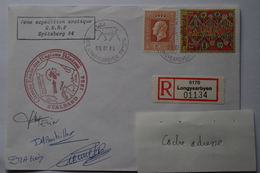 5-041 Rare Recommandé  Spitzberg Autographe  1984 Longyearbyen  Expedition Française No TAAF Amiens - Programas De Investigación