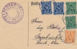 Deutsches Reich - 1923 - 25M On Postkarte From Kaiserslautern To Saarbrucken - Covers & Documents