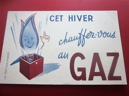 GAZ LAMPISTERIE  EAU CHAUDE CHAUFFAGE - BUVARD Collection Illustré Publicitaire Publicité Electricité & Gaz - Electricité & Gaz