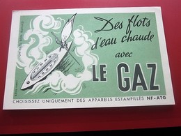GAZ LAMPISTERIE  EAU CHAUDE CHAUFFAGE - BUVARD Collection Illustré Publicitaire Publicité Electricité & Gaz - Elettricità & Gas