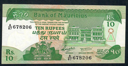 MAURITIUS P35b 10 RUPEES 1985 # A/87      AU-UNC. - Mauritius