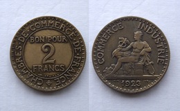 FRANCIA GETTONE DI NECESSITA’ 2 FRANCHI 1924 - 2 Francs