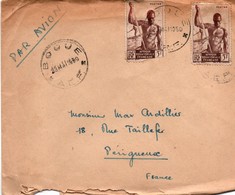 Booue AEF 1950 - Lettre Brief Letter - !! Timbres Défectueux - Lettres & Documents