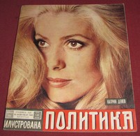 Catherine Deneuve ILUSTROVANA POLITIKA Yugoslavian November 1969 VERY RARE - Magazines