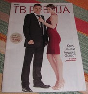 Chris Vance Andrea Osvart TV REVIJA Serbian December 2016 VERY RARE - Magazines