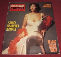 Claudia Cardinale ILUSTROVANA POLITIKA Yugoslavian July 1974 RARE - Magazines