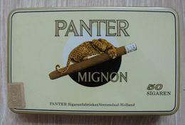 AC - PPPANTER MIGNON 50 CIGARS TOBACCO EMPTY VINTAGE TIN BOX NEDERLANDS - Empty Tobacco Boxes