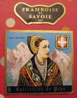 étiquette Liqueur Pur Fruit Spécialités Du Pays. Framboise De Savoie 35°. Vers 1950-60 - Alkohol