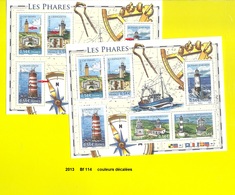 Variété De 2007 Neuf** Y&T N° Bf 114 Couleurs Décalées Les Phares 4112-4117 - Unused Stamps