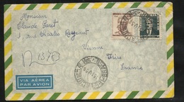 Lettre Avion Estacio De SA Rio Le 15/04/1958  Les Poste N° 395  Et 578A  Pour Vienne Le 19/04/1958   B/ TB - Covers & Documents