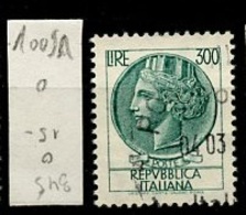 Italie - Italy - Italien 1968-72 Y&T N°1009A - Michel N°1369 (o) - 300l Monnaie Syracusaine - Fluorescent - Filigrane * - 1961-70: Usati