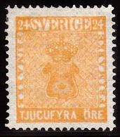 1858. Coat Of Arms 24 öre Orange. Reprint 1885. Only 2000 Issued. LUX Centered. (Michel ND 10 IV) - JF100761 - Nuovi