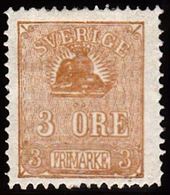 1862 - 1869. Lying Lion. 3 öre Bister Brown. Beautiful Clear Colour And Centering. Th... (Michel 14) - JF100774 - Neufs