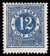 1872. Circle Type. Perf. 14. 12 øre Blue. Variety Facit 21v3. Beautiful Stamp. (Michel 21A) - JF100785 - Ongebruikt