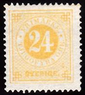 1877. Circle Type. Perf. 13. 24 øre Orange. (Michel 23B) - JF100799 - Unused Stamps