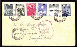 1943. NORWEGIAN ARMY FIELDPOST OFFICE 17 MAY. 10 - 60 øre And Red PASSED P 94. Violet... (Michel 278-283) - JF101536 - Lettres & Documents