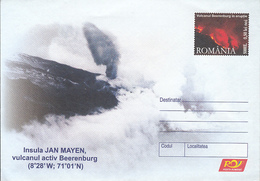 GEOLOGY, BEERENBURG VOLCANO, JAN MAYEN ISLAND, COVER STATIONERY, 2005, ROMANIA - Volcanos