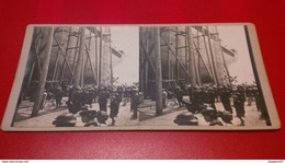 PHOTO PHOTOGRAPHIE STEREO LANCEMENT DU CUBA PORT LE BOU 31 MAI 1914 - Barcos