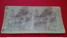 PHOTO STEREO THE DUCK HUNTERS A DAY AT LONG POINT CANADA CHASSEURS DE CANARDS - Stereoscopic