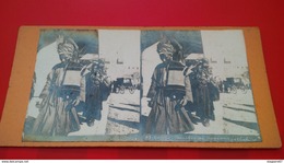 PHOTO STEREO CAIFFA FAMILLE DE PAYSANS FELLAH SYRIE ISRAEL ? - Stereoscopic