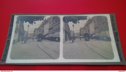 PHOTO STEREO TRAMWAY PUB BENEDICTINE RUE DE L ECO - Stereo-Photographie