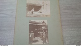 PHOTO AVANT 1900 TURQUIE OU MOYEN ORIENT MARCHE 2 PHOTOS - Old (before 1900)