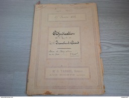 LES RICEYS AUBE ADJUDICATION MAISON FAMILLE GERARD TRANCHANT ADJUGE A EMILE FARINET MILLOT VIGNERON AUX RICEYS 1881 - Ohne Zuordnung