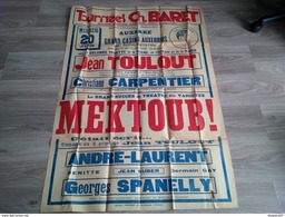 AFFICHE TOURNEE CH .BARET AUXERRE GRAND CASINO SPECTACLE 1945 MEKTOUB - Affiches