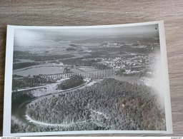 PHOTO CHEMIN DE FER VIADUC TRAIN VUE AERIENNE - Treni