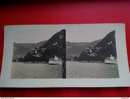 PHOTO LAC DE COME POINTE DE GENE BATEAU - Stereo-Photographie