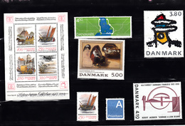 Denemarken Kleine Verzameling Ongebruikte Zegels 7 X - Collections