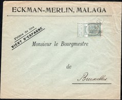 Lettre Affranchie Avec Un Préoblitéré Envoyée De Bruxelles En Ville En 1901 - Rollo De Sellos 1894-99