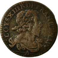 Monnaie, France, Louis XIII, Double Tournois, 1629, Paris, TB+, Cuivre - 1610-1643 Lodewijk XIII Van Frankrijk De Rechtvaardige