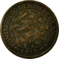 Monnaie, Pays-Bas, Wilhelmina I, Cent, 1915, TB+, Bronze, KM:152 - 1 Cent