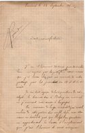 VP14.689 - MILITARA - VANNES 1900 - Lettre De Mr Le FLEURISSON Adjudant Au 116 è Rgt D'Inf à Mr Le Maire De GUEMENE - Documents