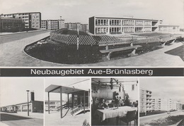 AK Aue Neubaugebiet Siedlung Brünlasberg Wismut HO Gaststätte Cervistraße A Auer Straße Bad Schlema Erzgebirge DDR - Aue