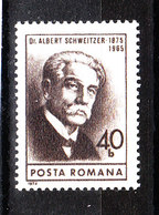 Romania - 1974. Schweitzer, Medico,filantropo, Musicista, Teologo,missionario. Doctor, Philanthropist, Missionary. MNH - Albert Schweitzer
