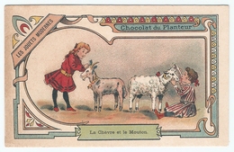 Chromo Chocolat Du Planteur Jouets Modernes Chèvre Mouton Toilette Comme Poupée Fille Vintage Victorian Trade Card A3-17 - Sonstige & Ohne Zuordnung