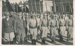 X1010 MILITARY - Argentina Soldier With German Helmet & Mauser 1909 With Bayonet Parade Of July 9 - Photo Postcard 1945 - Guerra, Militari