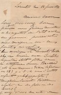 VP14.711 - MILITARIA - LORIENT 1896 - Lettre Mr J. Du CHELAS Capitaine D'Artillerie De Terre à Mr Le Maire De GUEMENE - Documenten