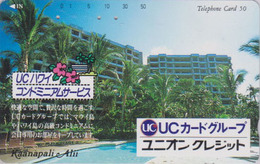 Télécarte Japon / 110-117617 - HAWAII - KAANAPALI - UC BANK CREDIT CARD / Modèle 2 - Japan Phonecard - Site USA 460 - Francobolli & Monete